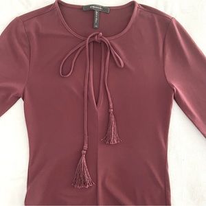 BCBGMAXAZRIA Long Sleeve Bodysuit